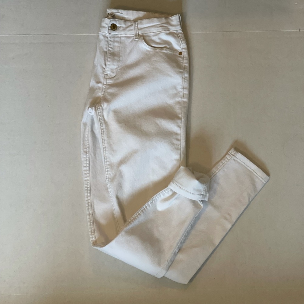 MNG Mid-rise, Skinny White Denim
